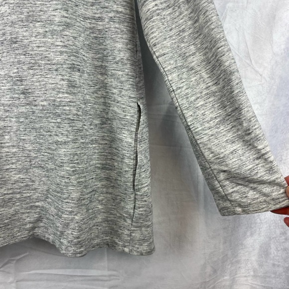 Pure Jill Gray Open Front Water-fall Knit Cardigan Size S - Picture 12 of 12